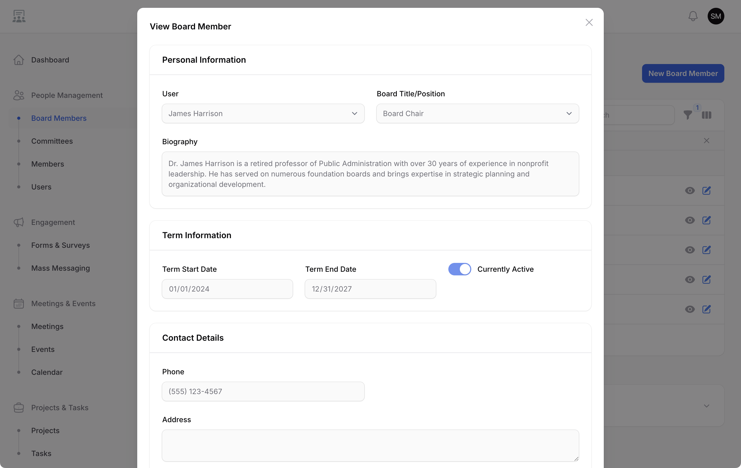 Tambran board member profiles